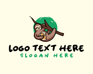 Liquor - Sloth Beer Mug logo design