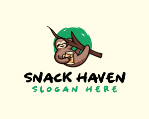 Sloth Beer Mug logo design