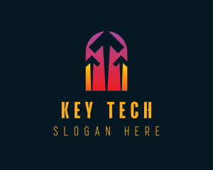 Cyber Tech Arrow logo design