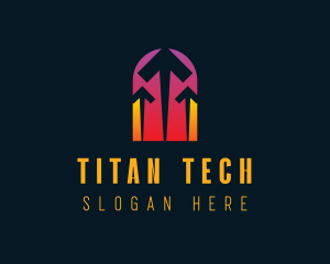 Cyber Tech Arrow logo design