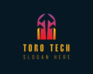 Cyber Tech Arrow logo design