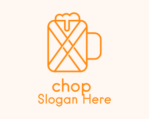Orange Beer Mug  Logo