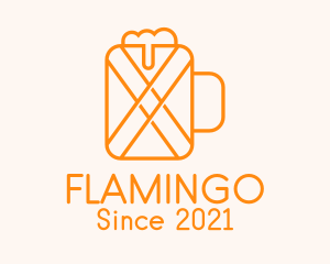 Alcoholic - Orange Beer Mug logo design