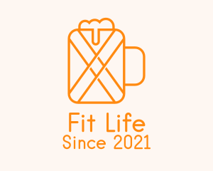 Alcoholic Beverage - Orange Beer Mug logo design