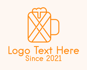 Beer Mug - Orange Beer Mug logo design