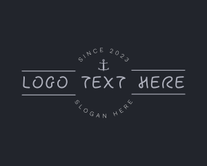 Freehand - Anchor Nautical Handwriting logo design