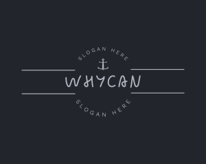 Anchor Nautical Handwriting  Logo