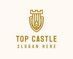 Castle Defense Shield logo design