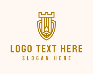 Legion - Castle Defense Shield logo design