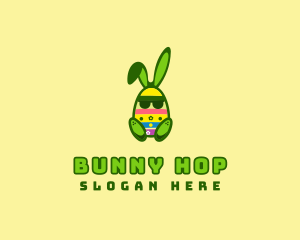 Cool Easter Bunny logo design