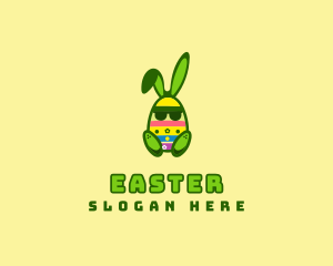 Cool Easter Bunny logo design