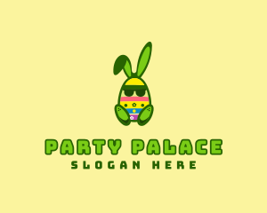 Cool Easter Bunny logo design