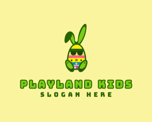 Cool Easter Bunny logo design