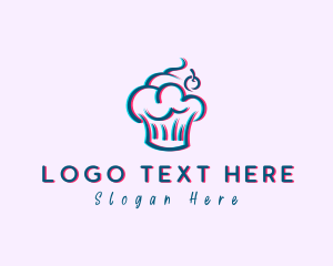 Glitch - Glitch Cherry Cupcake logo design