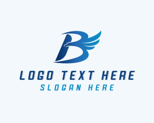Bird - Eagle Airlines Letter B logo design