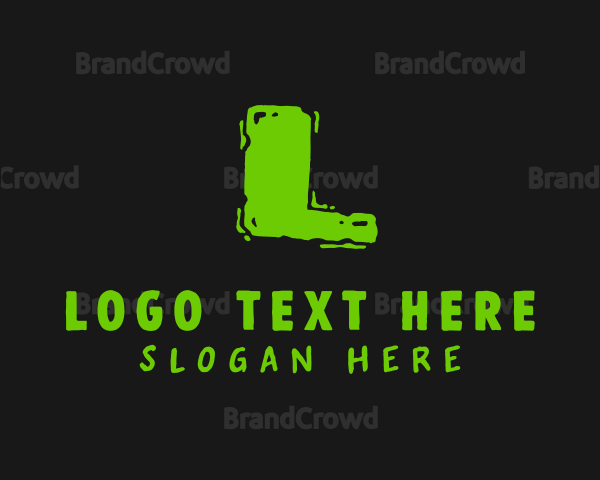 Green Handwritten Lettermark Logo