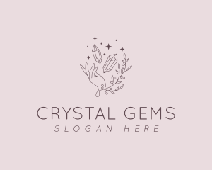 Feminine Hand Crystal logo design