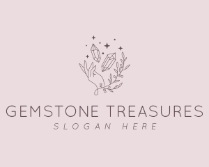 Feminine Hand Crystal logo design