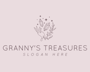 Feminine Hand Crystal logo design