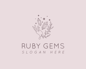 Feminine Hand Crystal logo design