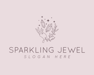 Feminine Hand Crystal logo design