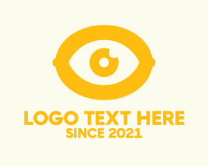 Optician - Gold Lemon Eye logo design