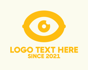 Optics - Gold Lemon Eye logo design