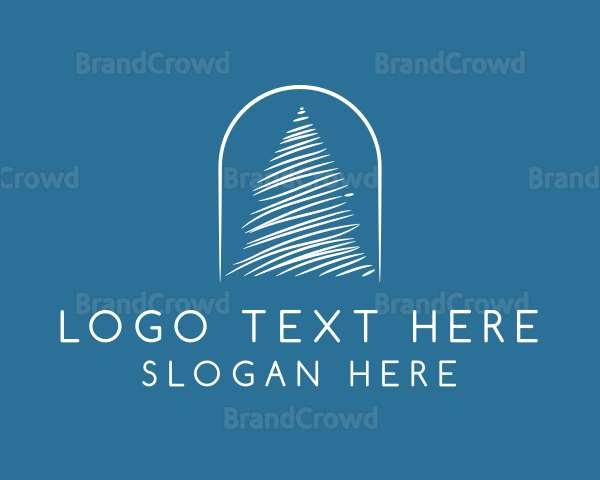 Modern Snow Pine Tree Logo