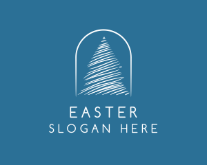 Pine Tree - Winter Pine Tree logo design