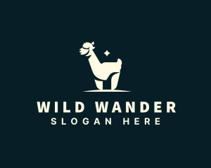 Alpaca Llama Wildlife logo design