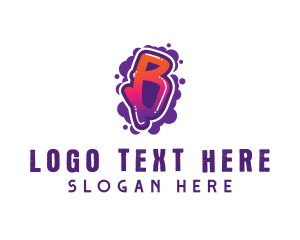 Teenager - Urban Letter B Graffiti logo design