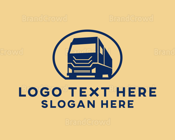 Cargo Truck Hauling Logo