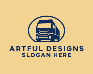 Cargo Truck Hauling logo design