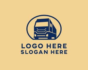 Delivery Truck - Cargo Truck Hauling logo design