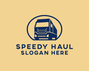 Cargo Truck Hauling logo design