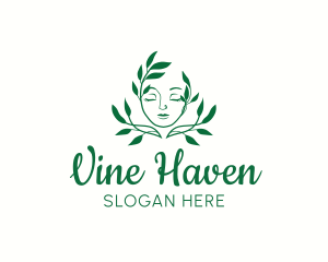 Woman Vine Beauty logo design