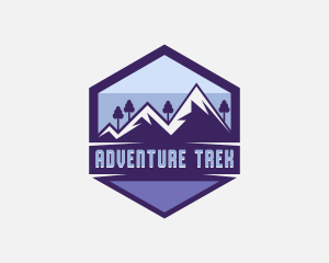 Trek - Hexagon Mountain Adventure Trek logo design