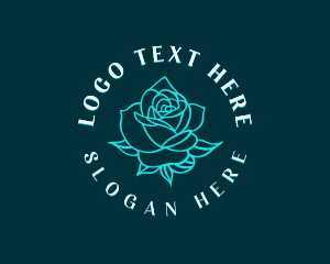 Luxury Rose Flower Logo