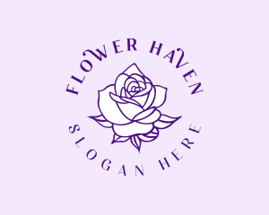 Luxury Rose Flower logo design