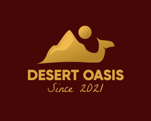 Camel - Desert Camel Sunset logo design