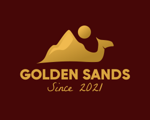 Desert Camel Sunset  logo design