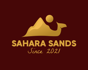 Desert Camel Sunset  logo design