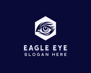 Hexagon Eye Safari logo design