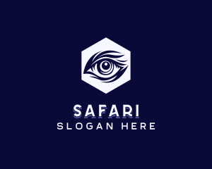 Hexagon Eye Safari logo design