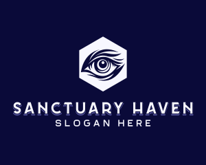 Hexagon Eye Safari logo design