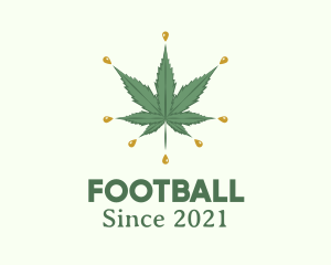 Farmer - Marijuana Oil Droplet logo design
