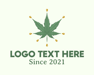 Extract - Marijuana Oil Droplet logo design