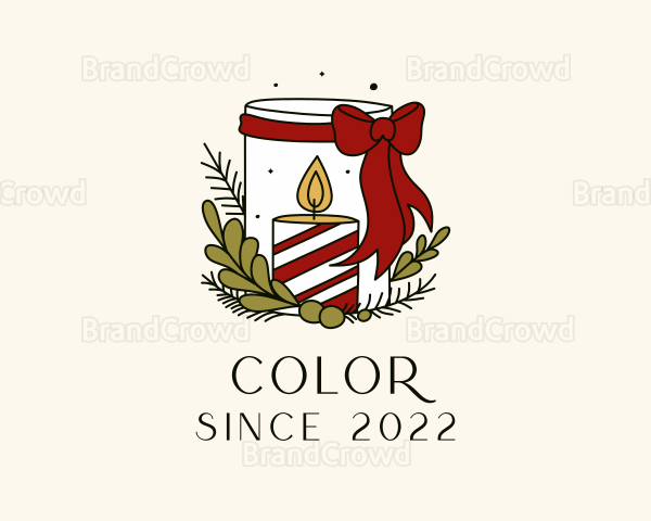 Festive Ribbon Candle Logo