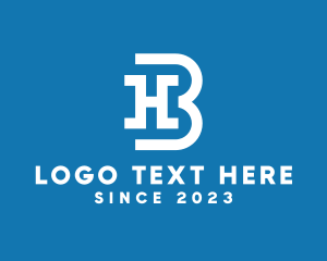 Typography - Modern Letter HB Business logo design