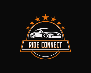 Rideshare - Sports Car Racing Vehicle logo design